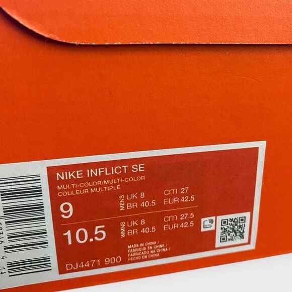 Nike Inflict Se Grey Orange Safari Olympic Pack Wrestling size 9 DJ4471-900 New - Picture 12 of 12